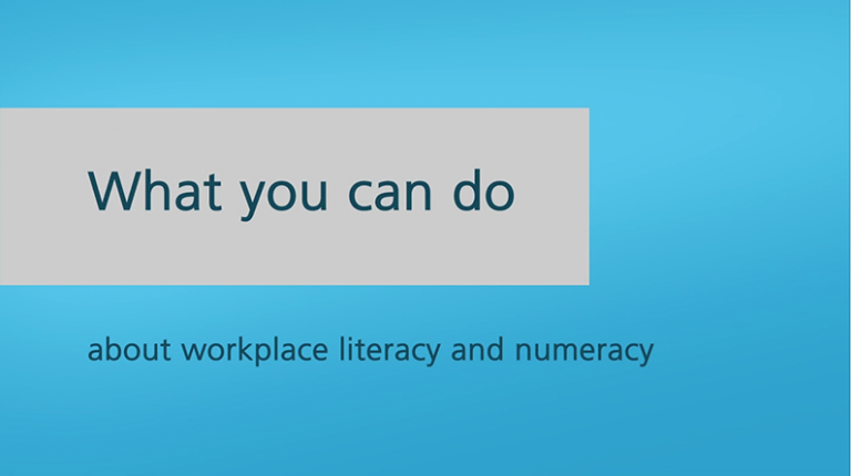 Introduction to workplace literacy and numeracy – Ideas That Work